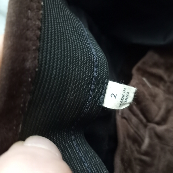 J BRAND Brown Lambskin Suede Pants w/Gold Zippers - Picture 5 of 5